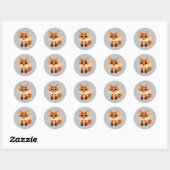 Sticker Rond Fox (Feuille)