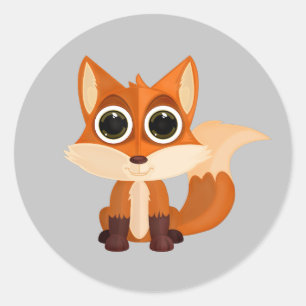 Sticker Rond Fox