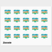 Sticker Rond Fox amical pour enfants (Feuille)
