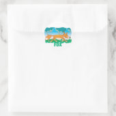 Sticker Rond Fox amical pour enfants (Sac)