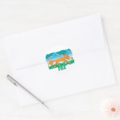 Sticker Rond Fox amical pour enfants (Enveloppe)
