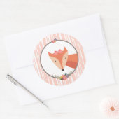 Sticker Rond Fox Baby Girl (Enveloppe)