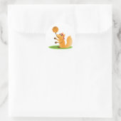 Sticker Rond Fox de basket (Sac)