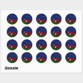 Sticker Rond fox de nuit (Feuille)