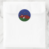 Sticker Rond fox de nuit (Sac)