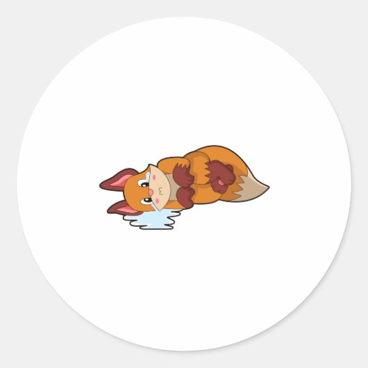 Sticker Rond Fox en train de pleurer (Devant)