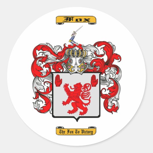 Sticker Rond Fox (irlandais) (Devant)