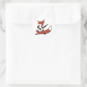 Sticker Rond Fox Jouer au banjo (Sac)
