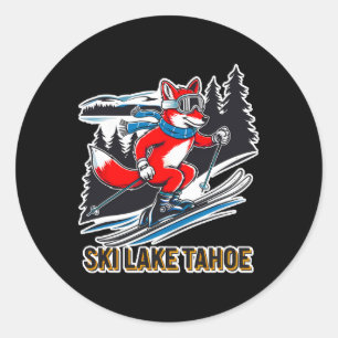 Sticker Rond Fox Ski Alpine Ski Adventure Lake Tahoe Califor