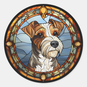 Sticker Rond Fox Terrier
