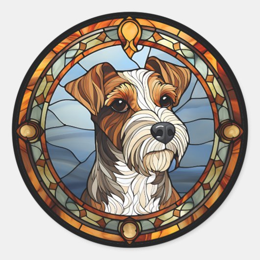 Sticker Rond Fox Terrier (Devant)