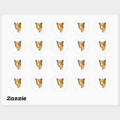 Sticker Rond Fox with wing (Feuille)