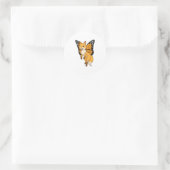 Sticker Rond Fox with wing (Sac)