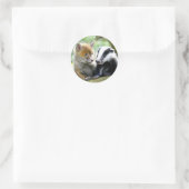 Sticker Rond Foxcub & Badger Cute ! (Sac)