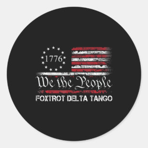 Sticker Rond Foxtrots Delta Tangos Drôle Foxtrots Delta Tangos