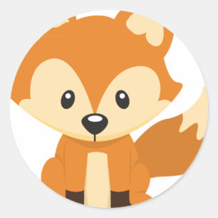 Sticker Rond Foxy fox
