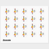 Sticker Rond Foxy Lady (Feuille)