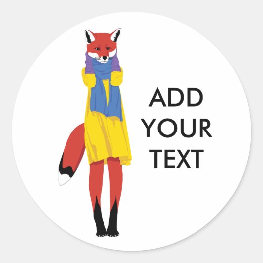 Sticker Rond Foxy Lady (Devant)