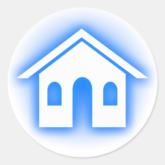 Sticker Rond foyer bleu brillant (Devant)