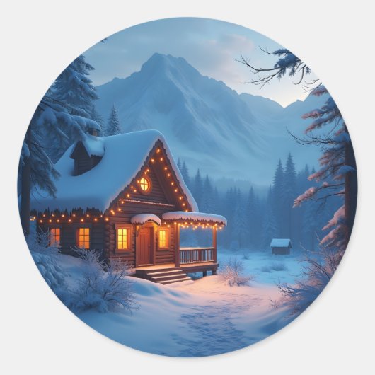 Sticker Rond Foyer d'hiver -  (Devant)