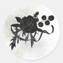 FR | Noble sceau de deuil - Rose noire
