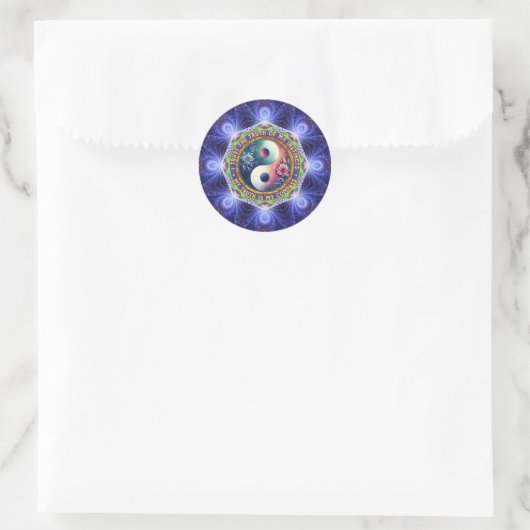 Sticker Rond Fractal Artistry Life Compass Direction Balance (Sac)