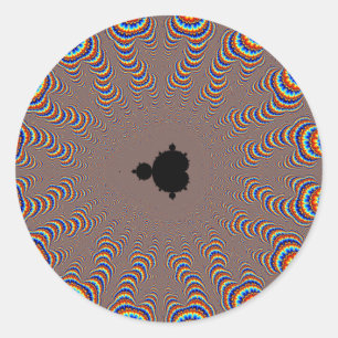 Sticker Rond Fractal Central - Fractal Art