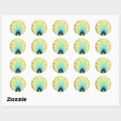 Sticker Rond Fractal Copacabana (Feuille)