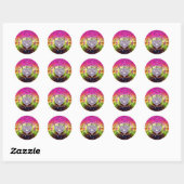 Sticker Rond Fractal diamant (Feuille)