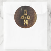 Sticker Rond Fractal Inuit Hunter (Sac)