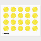 Sticker Rond Fractale à fleurs jaunes (Feuille)