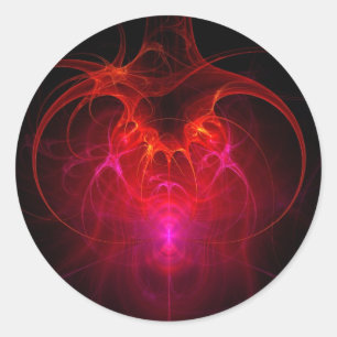 Sticker Rond Fractale - Science - Le réseau de neurones