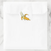 Sticker Rond Fractionnement de la banane (Sac)