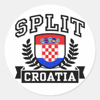 Sticker Rond Fractionner la Croatie