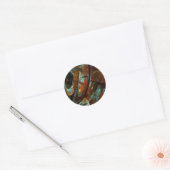 Sticker Rond Fractionner l'art Abstrait (Enveloppe)