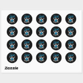 Sticker Rond Fractionner se produit drôle Bowling (Feuille)