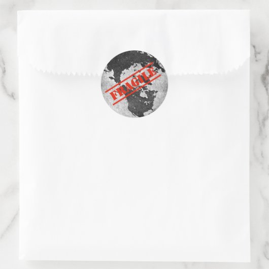 Sticker Rond Fragile (Sac)