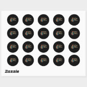 Sticker Rond Fragile Comme Une Fleur Mais Une Bombe Féministe (Feuille)