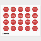 Sticker Rond Fragile / Ne pas plier Red Bold Mailing (Feuille)