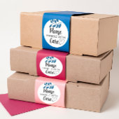 Sticker Rond Fragile please handle with care with leaf