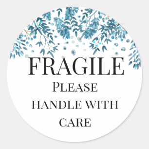 Sticker Rond Fragile s'il vous plaît manipuler avec soin le rev