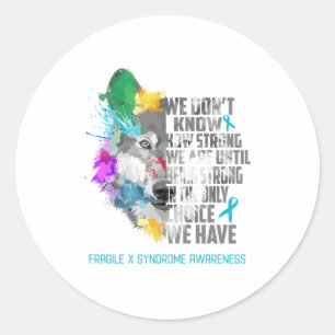 Sticker Rond Fragile X Syndrome Sensibilisation Ribbon Support 