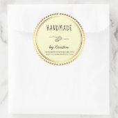 Sticker Rond Fragment d'or rustique et jaune (Sac)