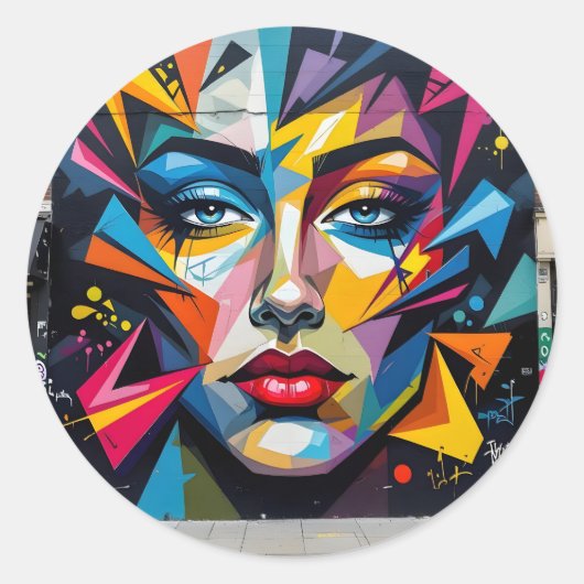 Sticker Rond Fragments d'identité -  (Devant)