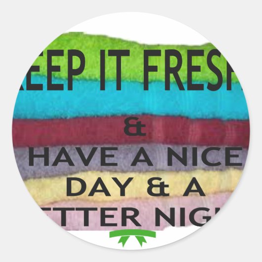 Sticker Rond Fraîche et propre : éclat de couleur pour un nouve (Devant)