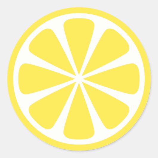 Sticker rond Fraîche Lumineuse Lumineuse Citron Ja (Devant)