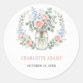 Sticker Rond Fraîchement arrivée sur le marché Mariage Pot Maso (Devant)