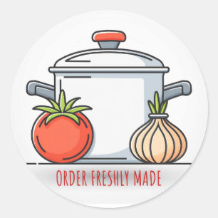 Sticker Rond Fraîchement Fabriqué