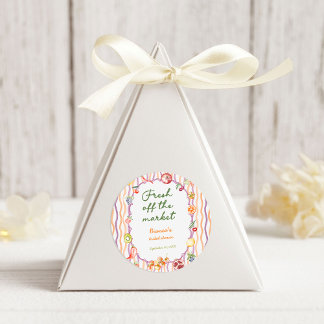 Sticker Rond Fraîchement Sorti du Marché Réception de Mariage F