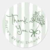 Sticker Rond Fraîchement sortie du marché Vert capricieux Dessi (Devant)